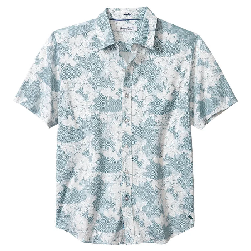 men's business casual shirts -Tommy Bahama IslandZone San Lucio Cali Blooms Camp Shirt - Seven Seas