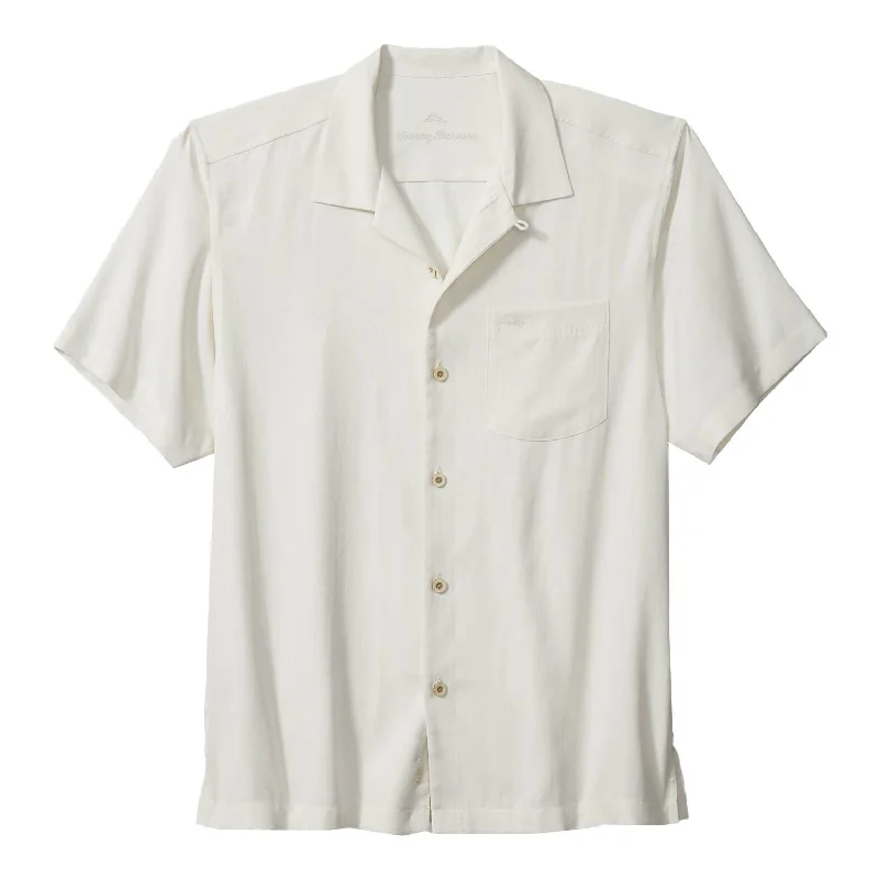 men's versatile button-up shirts -Tommy Bahama Big & Tall Coastal Breeze Check Camp Shirt - Continental