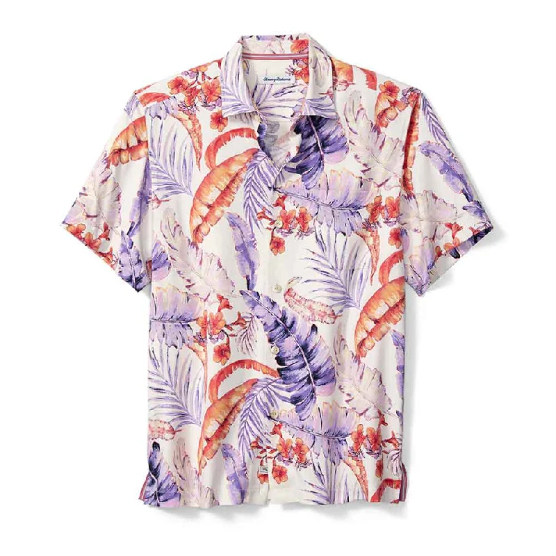 men's custom-fit shirts -Tommy Bahama Summer Street Fronds Camp Shirt - Continental