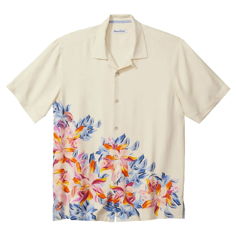 men's short-sleeve button-up shirts -Tommy Bahama Paradise Petals Camp Shirt - Continental