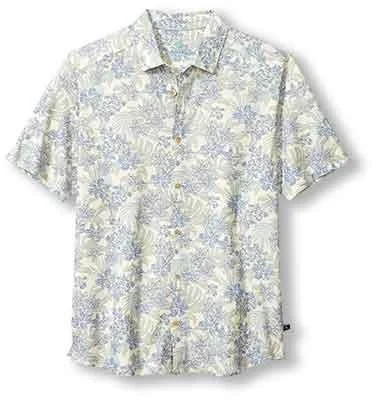 men's short-sleeve shirts -Tommy Bahama IslandZone Sonoma Seaside Blooms Camp Shirt - Norse Blue