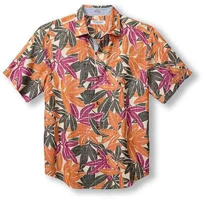 men's button-down shirts for casual wear -Tommy Bahama IslandZone Coconut Point Vista Veronda Camp Shirt - Moroccan Plum