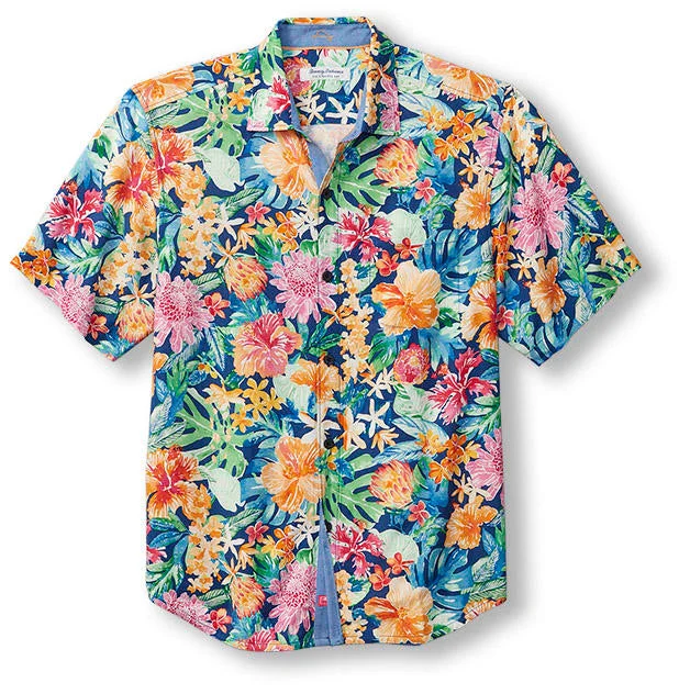 men's office-friendly shirts -Tommy Bahama Veracruz Cay Perfect Paradise Camp Shirt - Amber Glow