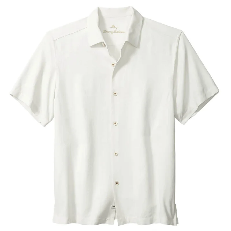 men's stylish slim-fit shirts -Tommy Bahama Bali Border Camp Shirt - Continental