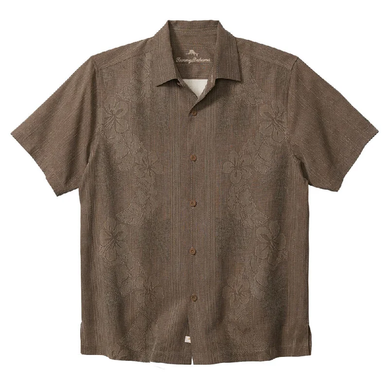 men's embroidered shirts -Tommy Bahama Bali Border Camp Shirt - Auberage