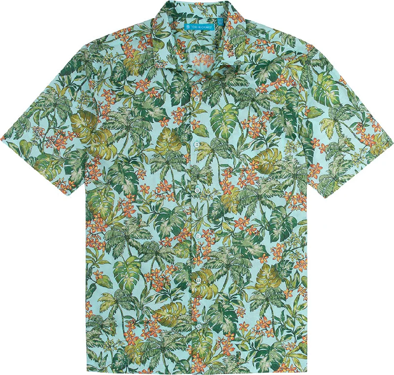 men's linen shirts -Tori Richard Lush Life Cotton Lawn Camp Shirt - Shore