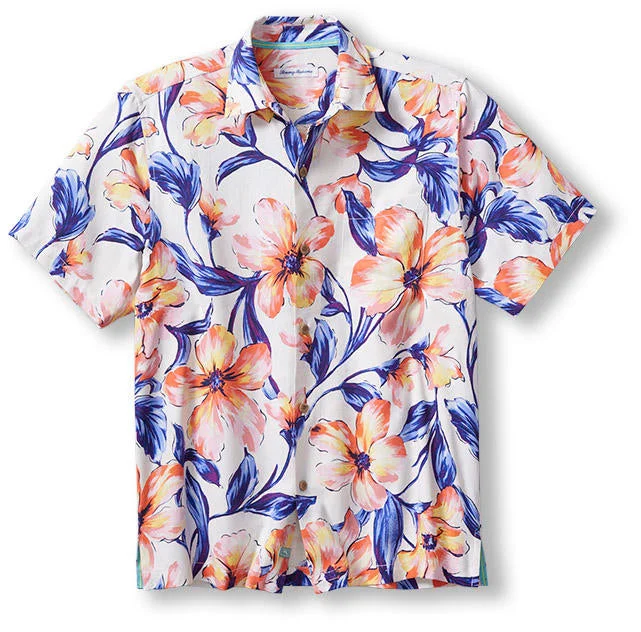 men's versatile button-up shirts -Tommy Bahama St Barts Blossom Camp Shirt - Continental