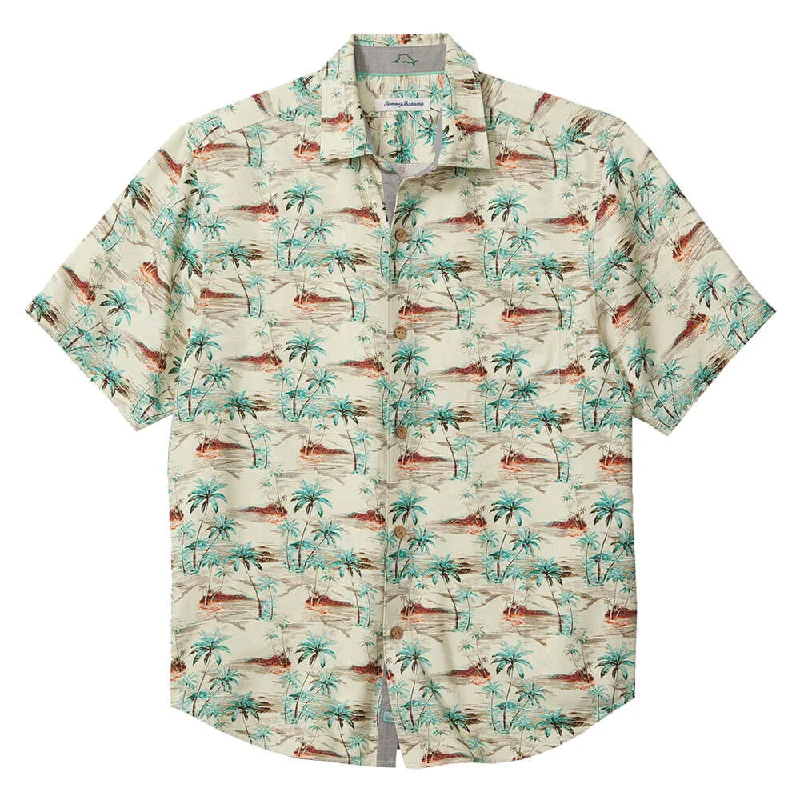 men's summer shirts -Tommy Bahama Oceanic Oasis Camp Shirt - Vetiver