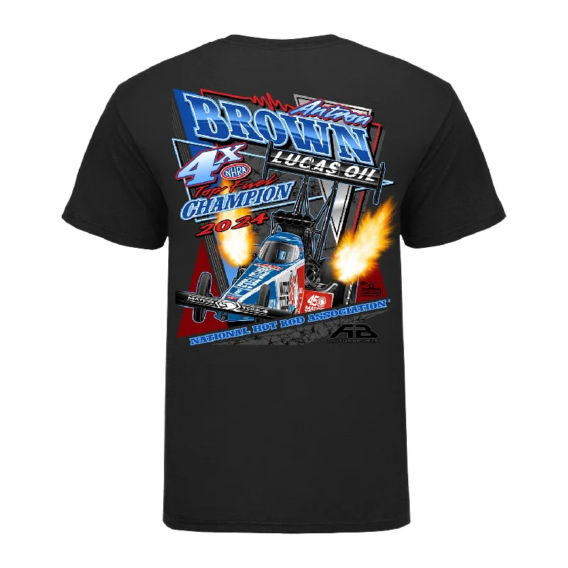 men's summer t-shirts -Antron Brown 2024 Top Fuel Championship Shirt