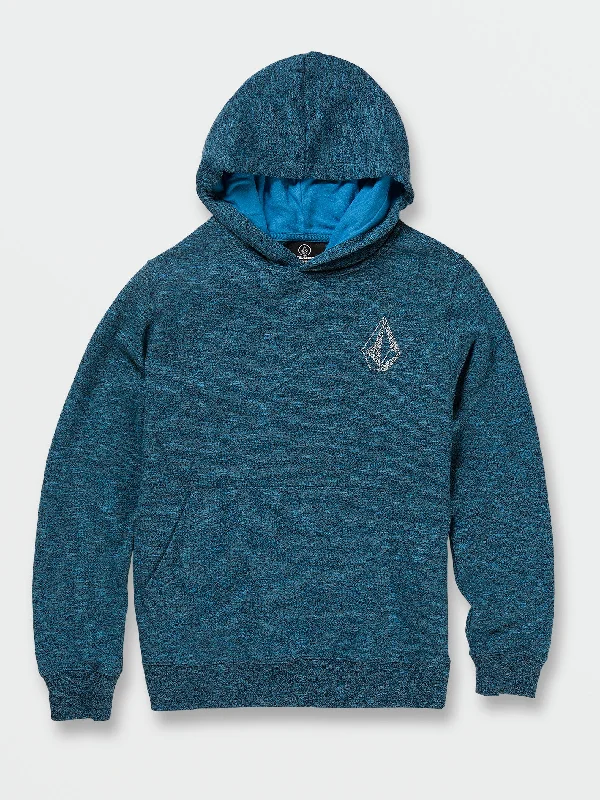 men's hoodies for winter -Big Boys Barstone Pullover Hoodie - Blue Drift