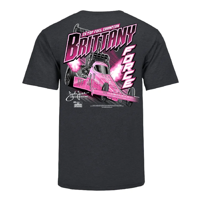 classic t-shirts for men -Brittany Force Tonal Pink Dragster T-Shirt