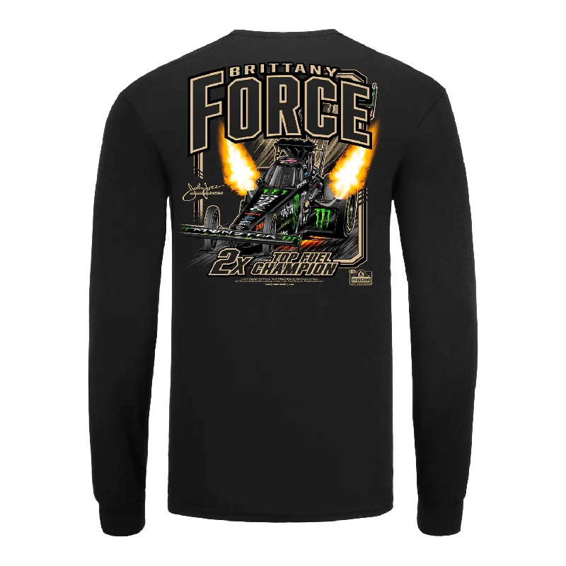 men's t-shirts with logos -Brittany Force Khaki Frame T-Shirt