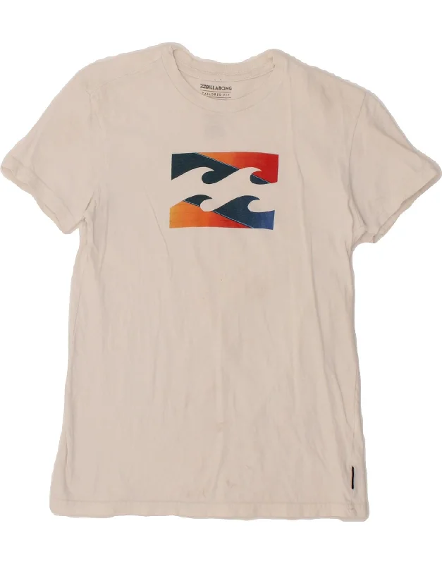 men's basic t-shirts -BILLABONG Boys Tailored Fit Graphic T-Shirt Top 6-7 Years Small  White