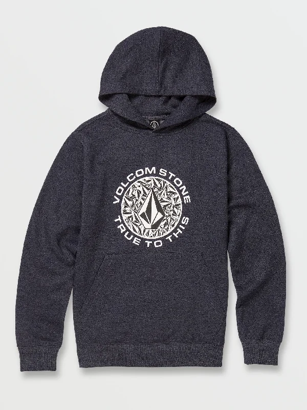 men's athletic sweatshirts -Big Boys True To This Pullover Hoodie - Navy Heather