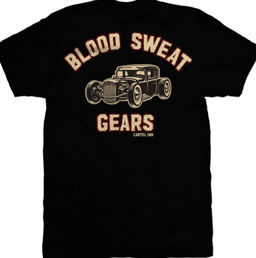 men's comfortable graphic t-shirts -Blood Sweat and Gears Mens T-Shirt