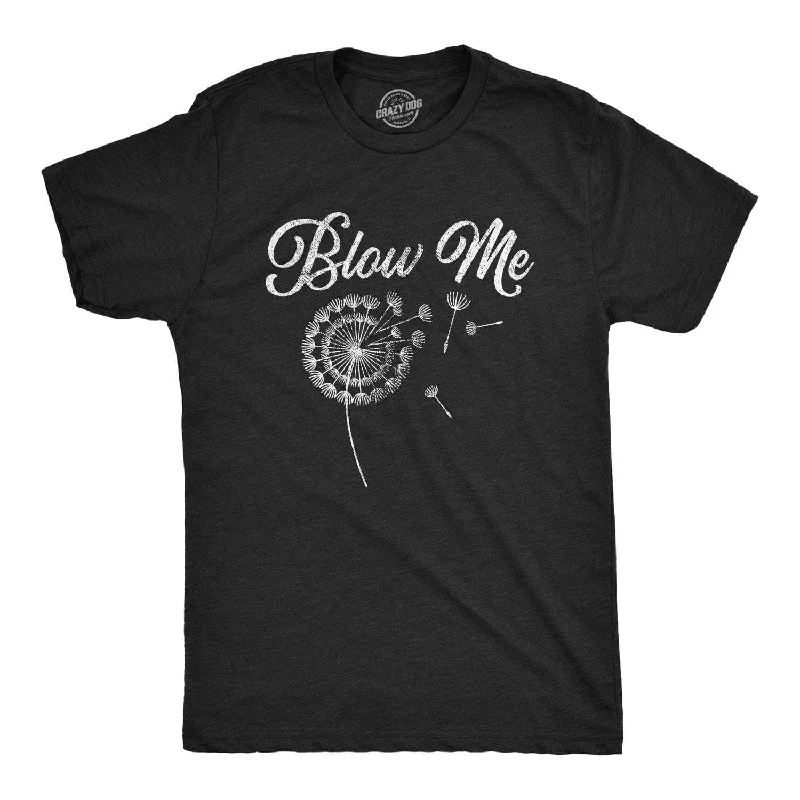 men's fun print t-shirts -Blow Me Dandelion Men's T Shirt