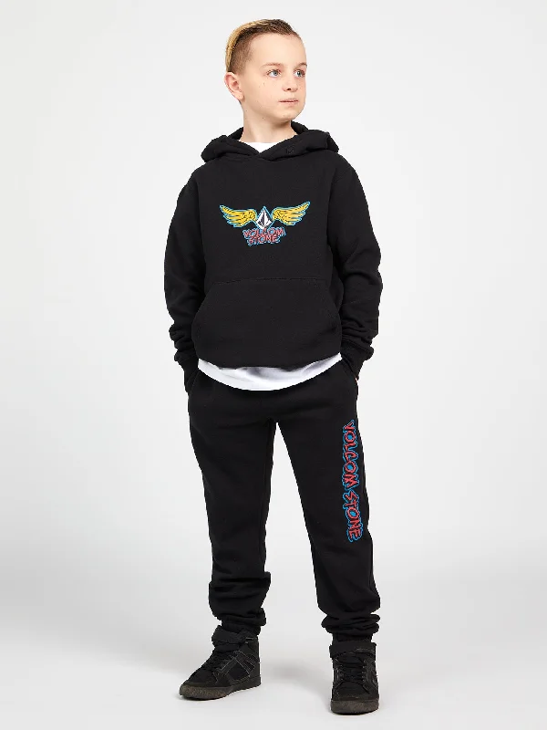 men's oversized hoodies -Big Boys Caiden Pullover Hoodie - Black