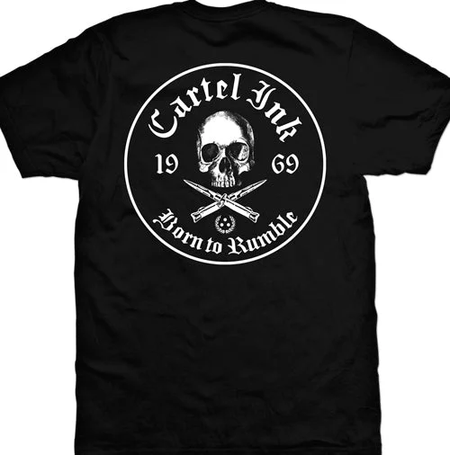 men's printed slogan t-shirts -Cartel Ink Crew Men's T-Shirt