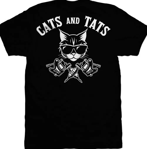 men's stylish polo t-shirts -Cats and Tats Mens T-Shirt