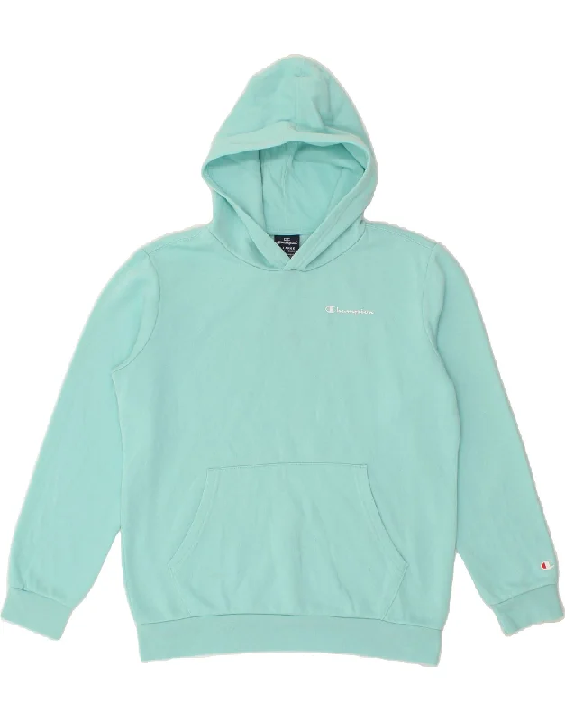 cotton hoodies for men -CHAMPION Boys Hoodie Jumper 13-14 Years XL Turquoise