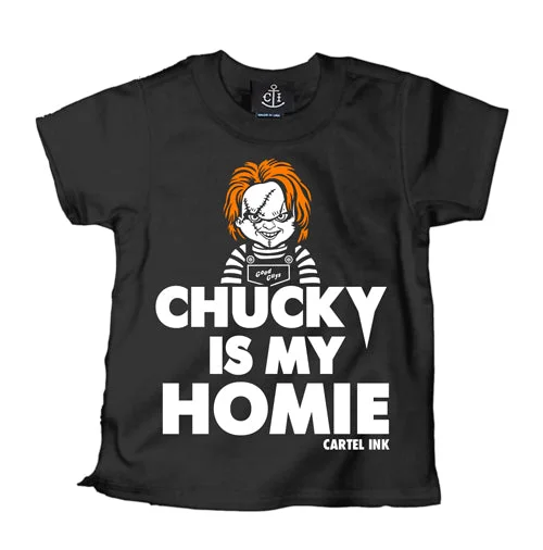 men's cotton t-shirts -Chucky is my Homie Kid's T-Shirt