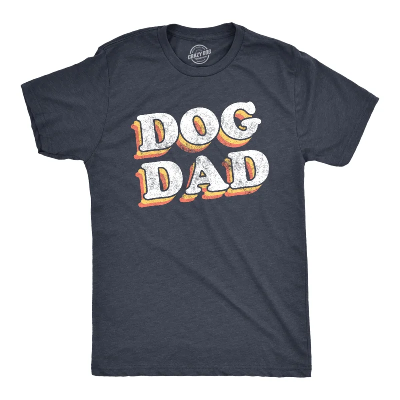 men's workout t-shirts -Dog Dad Retro Men's T Shirt