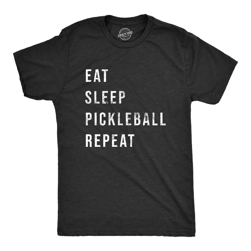 men's stylish t-shirts -Eat Sleep Pickleball Repeat Men's T Shirt