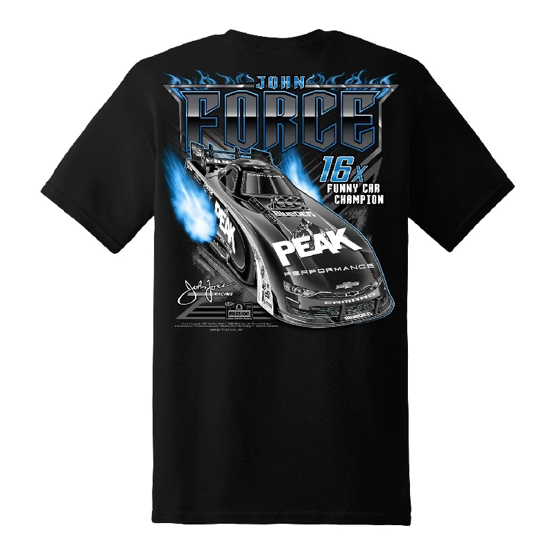 men's comfy basic tees -John Force Ghost Flame T-Shirt