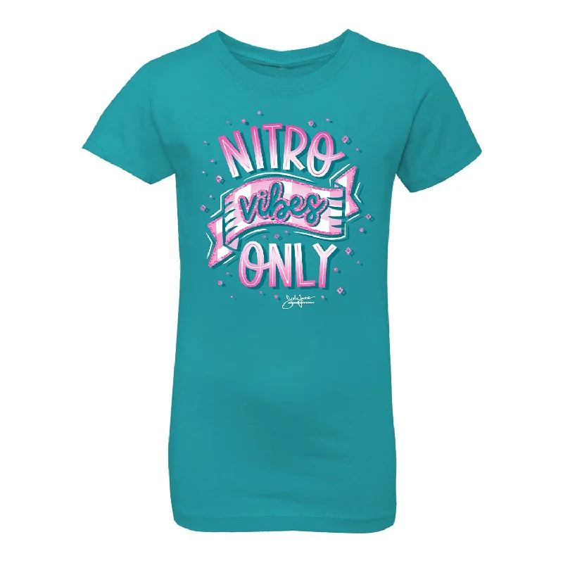 men's sporty t-shirts -Youth Nitro Vibes Only Girls T-Shirt