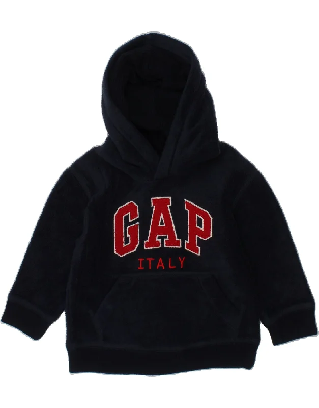 men's hoodies for winter -GAP Baby Boys Italia Hooded Fleece Hoodie Jumper 18-24 Months Navy Blue