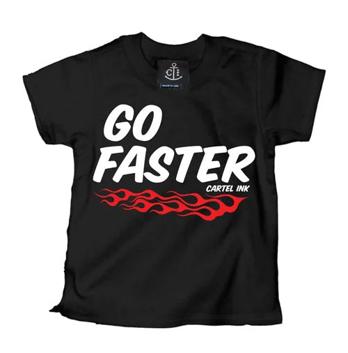 men's soft t-shirts for lounging -Go Faster Kid's T-Shirt