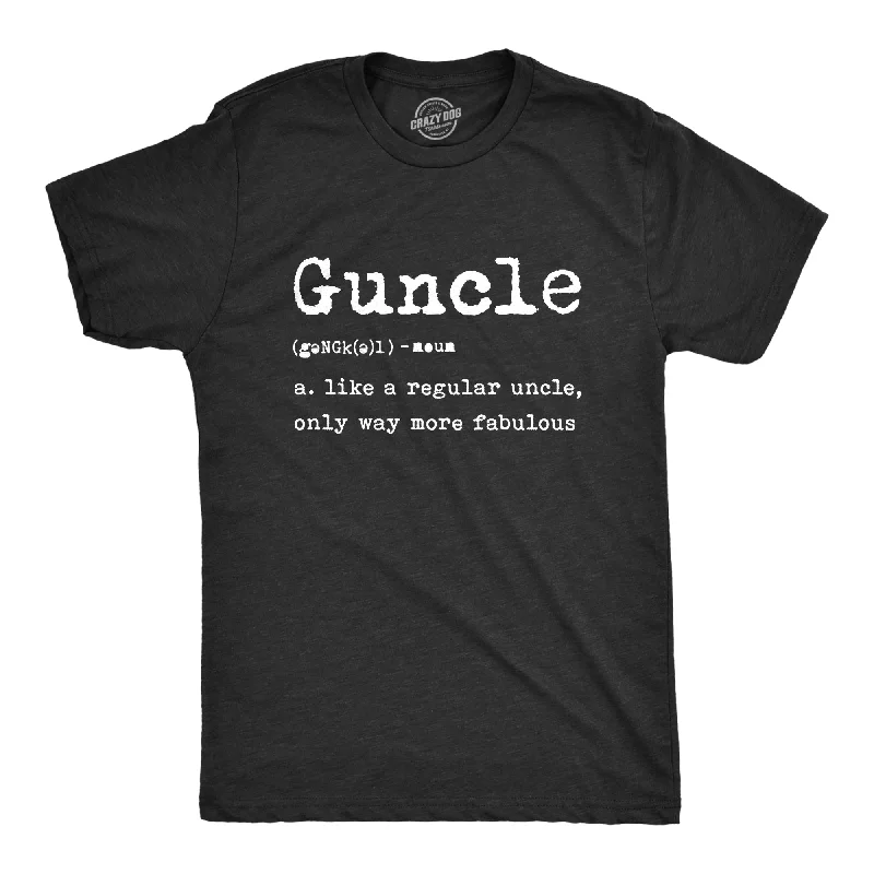 men's soft cotton t-shirts -Guncle Definition Men's T Shirt