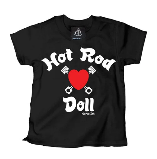 men's t-shirts for summer -Hot Rod Doll Kid's T-Shirt