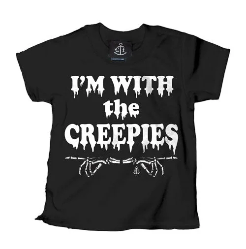 men's premium cotton t-shirts -Creepies Black Kid's T-Shirt