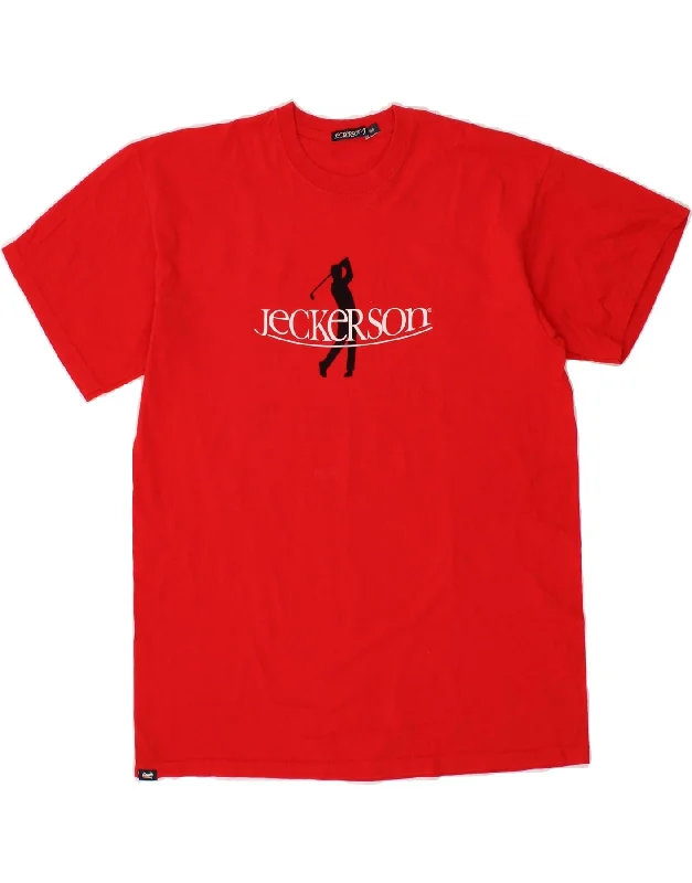 men's personalized t-shirts -JECKERSON Boys Graphic T-Shirt Top 13-14 Years Red Cotton