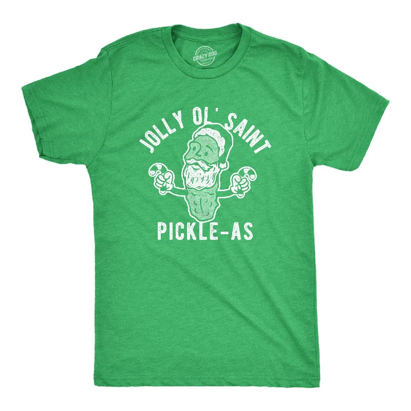 men's athletic style t-shirts -Jolly Ol Saint Pickle-as Men's T Shirt