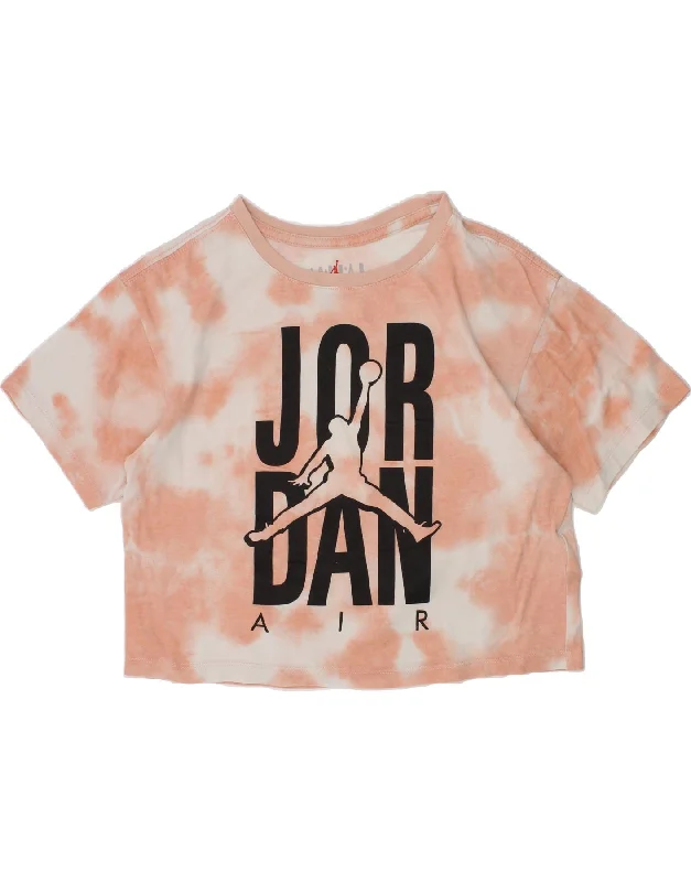 men's personalized t-shirts -JORDAN Girls Oversized Crop Graphic T-Shirt Top 10-11 Years Medium  Pink