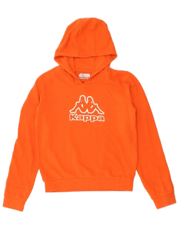 trendy oversized hoodies for men -KAPPA Boys Graphic Hoodie Jumper 13-14 Years Orange