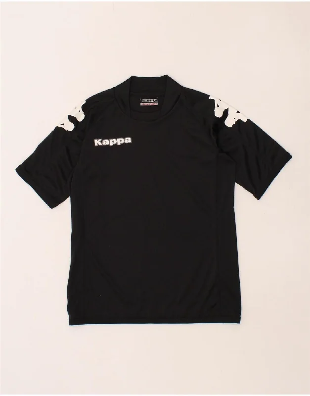 casual t-shirts for men -KAPPA Boys Graphic T-Shirt Top 11-12 Years Black Polyester