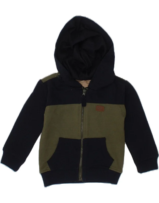 men's hoodie with unique prints -LEE Baby Boys Hoodie Jumper 9-12 Months Khaki Colourblock Cotton