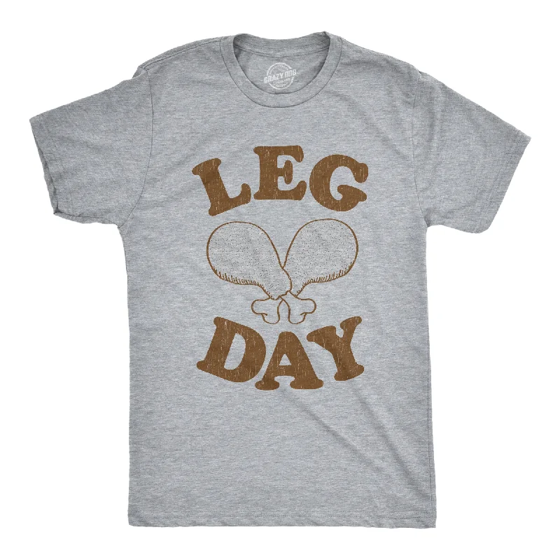 men's casual summer t-shirts -Leg Day Men's T Shirt