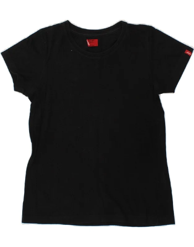 stylish short-sleeve t-shirts for men -LEVI'S Girls T-Shirt Top 8-9 Years Small  Black Cotton