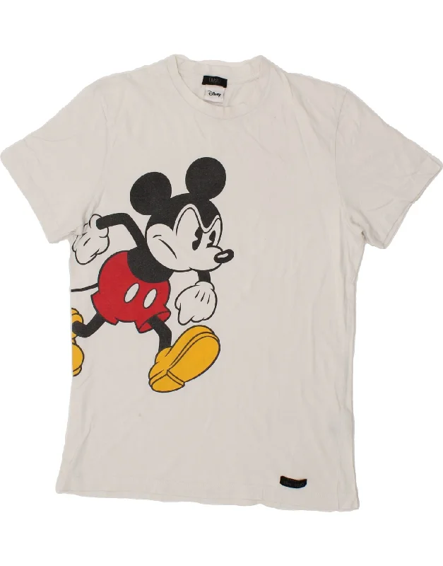 men's classic cotton tees -LIU JO JUNIOR Girls Mickey Mouse Graphic T-Shirt Top 15-16 Years White