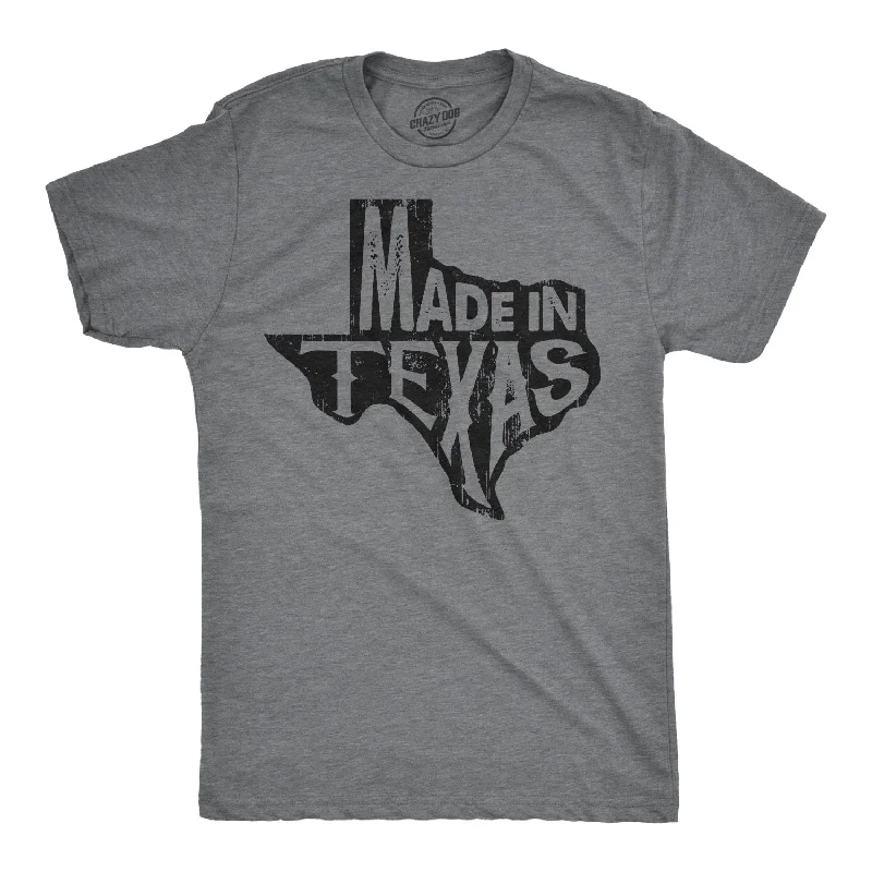 men's graphic logo t-shirts -Made In Texas Men's T Shirt