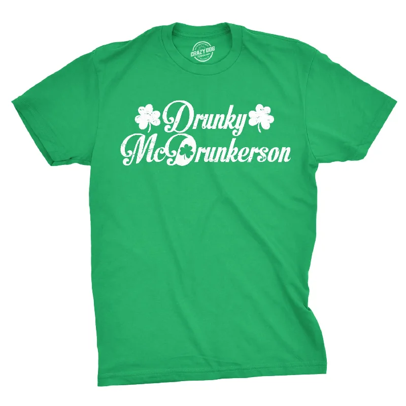 men's high-quality t-shirts -Drunky McDrunkerson Men's T Shirt