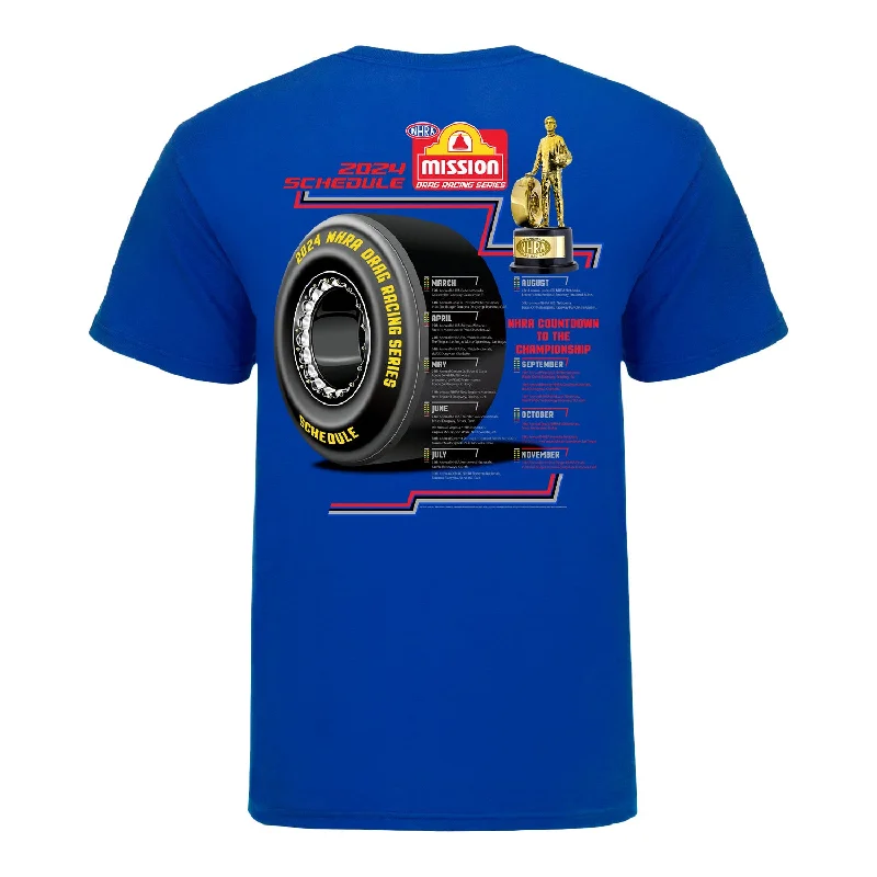 men's vintage graphic tee shirts -2024 NHRA Mission Schedule T-Shirt