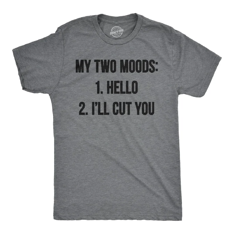 men's fun graphic t-shirts -My Two Moods Men's T Shirt