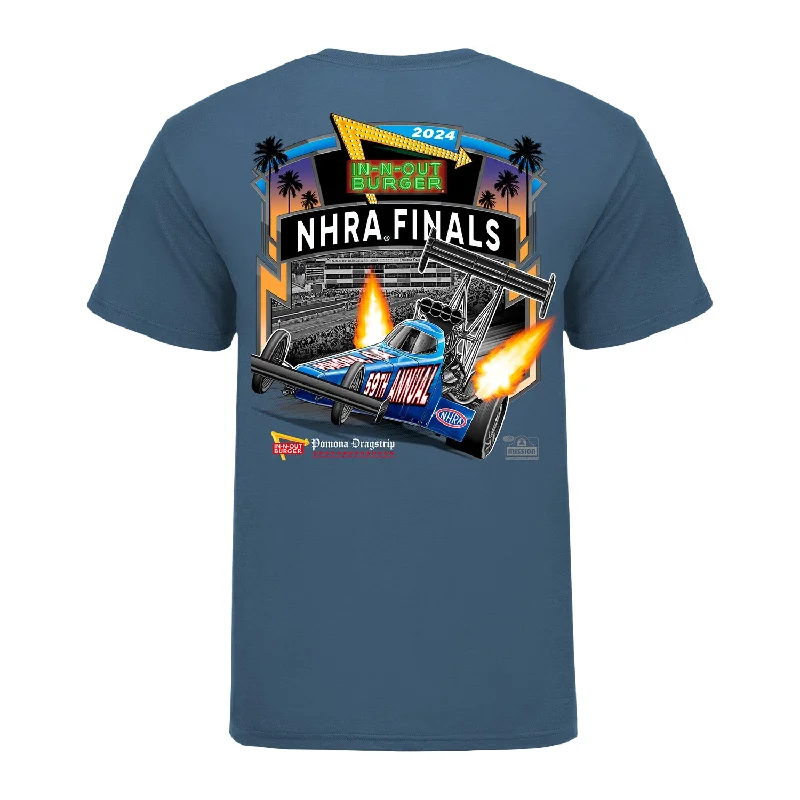 men's logo t-shirts -In-N-Out Burger NHRA Finals Event Shirt- Indigo Blue