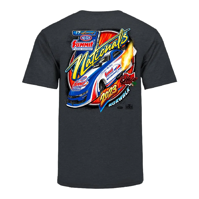 men's printed slogan t-shirts -Summit Racing Equipment NHRA Nationals Event T-Shirt