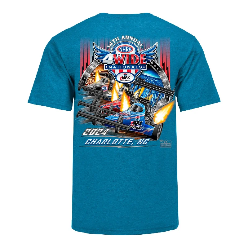 trendy graphic tees for men -Charlotte 4-Wide Nationals Event Shirt